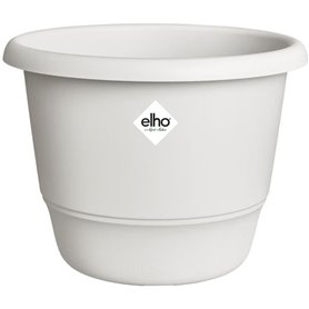 Pot de fleurs - ELHO - Amiga Rond 25 - Blanc - L 25 x B 24.5 x H 18 cm - Extérieur - 100% recyclé