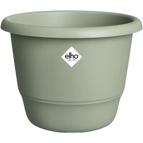 Pot de fleurs - ELHO - Amiga Rond 25 - Vert - L 25 x B 24.5 x H 18 cm - Extérieur - 100% recyclé