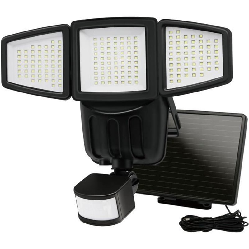 Image secondaire de Projecteur Solaire 3 Tetes GALIX G4442 - 1500 Lumens - 182 LED SMD - Mode AUTO ou Marche Forcée