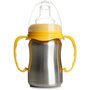 Tasse d'apprentissage - THERMOBABY - Inox - 180 ml - Jaune Mangue - Ergonomique et anti-fuites