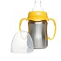 Tasse d'apprentissage - THERMOBABY - Inox - 180 ml - Jaune Mangue - Ergonomique et anti-fuites