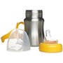 Tasse d'apprentissage - THERMOBABY - Inox - 180 ml - Jaune Mangue - Ergonomique et anti-fuites