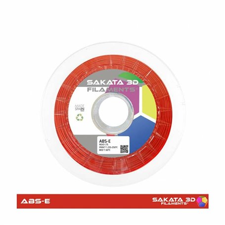 Bobine de filament Sakata 3D ABS-E Rouge 1 kg 1,75 mm