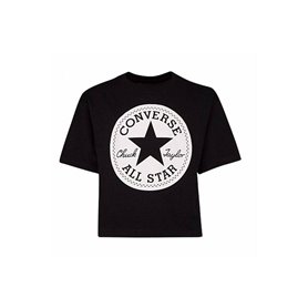 T shirt à manches courtes Enfant Converse Signature Chuck Patch Boxy Tee Noir