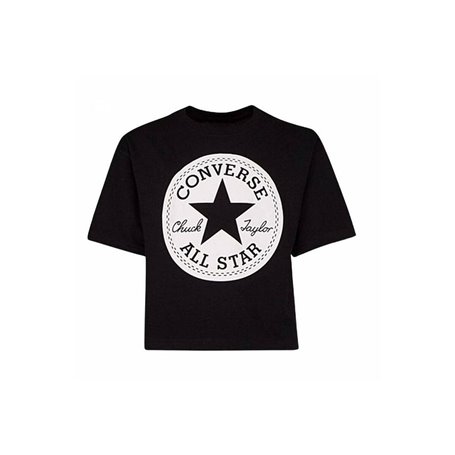 T shirt à manches courtes Enfant Converse Signature Chuck Patch Boxy Tee Noir