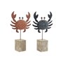 Figurine Décorative Home ESPRIT Bleu Rouge Naturel Crabe 17,5 x 6 x 29 cm (2 Unités)