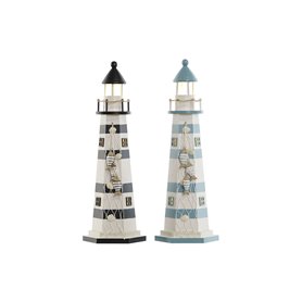 Décoration lumineuse Home ESPRIT Bois Marin Phare 14 x 14 x 40 cm (2 Unités)