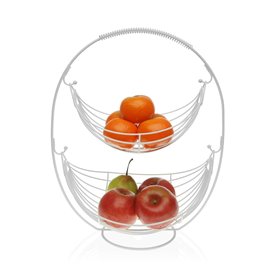 Coupe à fruits Versa Blanc Métal (27 x 45,5 x 36 cm)