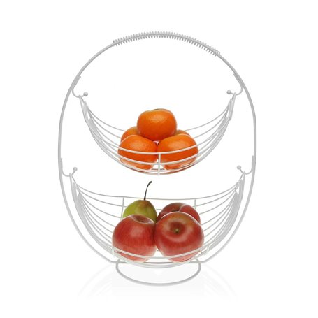 Coupe à fruits Versa Blanc Métal (27 x 45,5 x 36 cm)