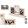 Cadre photo GiftDecor 411106 Noir Naturel Métal Bois MDF (6 Unités)