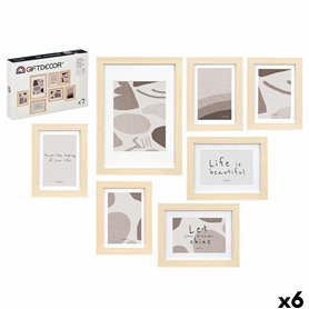 Cadre photo GiftDecor SF5014-7 Naturel Bois MDF Bois d'eucalyptus (6 Unités)