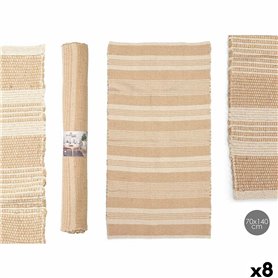 Tapis GiftDecor NO.01 Blanc Marron 70 x 140 cm (8 Unités)