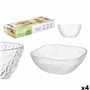 Ensemble de bols Vivalto TP70165BK/BH Transparent verre 20 x 20 x 8 cm 10,3 x 10,3 x 5,5 cm (4 Unités)