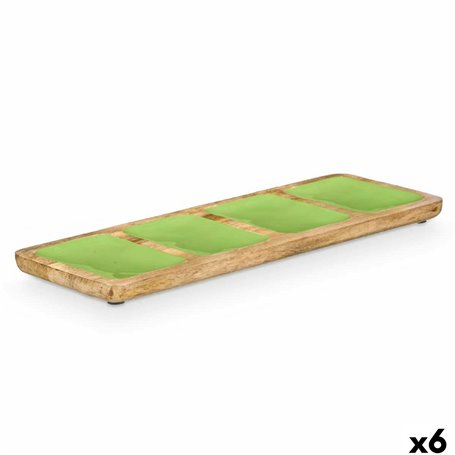 Plateau avec Compartiments GiftDecor MALI-941 G Vert 46 x 3 x 17 cm (6 Unités)