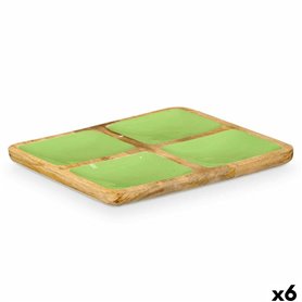 Plateau avec Compartiments GiftDecor MALI-991 G Vert 31 x 3 x 3 cm (6 Unités)