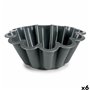 Moule à pâtisserie Kinvara HH477 Gris clair Gris foncé Silicone 1,5 L 24,5 x 10 x 24,5 cm (6 Unités)