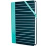 Carnet Milan STRIPE Noir Vert 21 x 14,6 x 1,6 cm