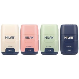 Ensemble Gomme et Taille-Crayon Milan 1918 Multicouleur