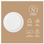 Lot d'assiettes réutilisables Maxi Products Blanc Plastique 100 Pièces