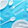 Lot d'assiettes réutilisables Maxi Products Blanc Plastique 100 Pièces