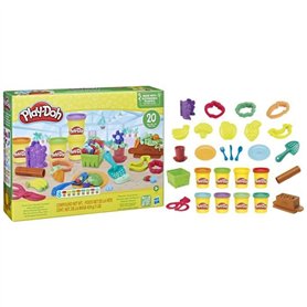 Play-Doh Mon petit jardin, Coffret de pâte a modeler pour faire pousser des fleurs et fruits avec accessoires, Des 3 ans