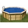 Bâche a bulles pour piscine bois - UBBINK - Rectangulaire 250x450 - Bleue - 400 microns