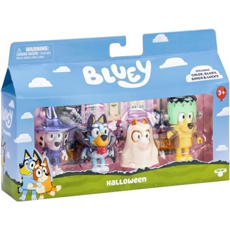 Coffret figurines - BLUEY - Déguisements - 4 figurines articulées - Accessoires inclus