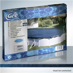 GRE - Bâche d'hivernage  pour piscine tubulaire hors-sol ronde GRE - Ø4m a Ø4,60m - 120g/m² - noir