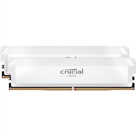CRUCIAL Mémoire RAM DDR5 PRO - Overclocking Edition - Kit 64GB (2 x 32GO) - 6000 MT/s - CL40 - UDIMM - Blanc
