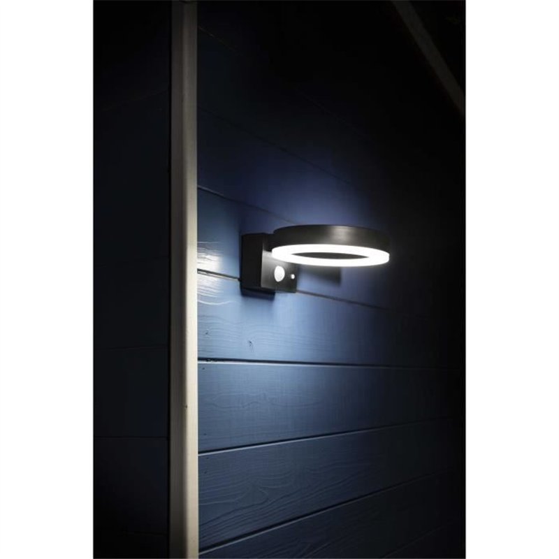 Image secondaire de Borne solaire - GALIX - G4590B - Très éclairante - Inox (option Applique) avec détecteur - H50 cm - 1000 Lumens