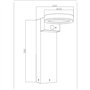 Borne solaire - GALIX - G4590B - Tres éclairante - Inox (option Applique) avec détecteur - H50 cm - 1000 Lumens