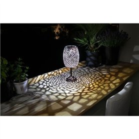 Lanterne solaire - GALIX - G2003 - Métal cuivré - LED blanche 10 lumens - H35 cm