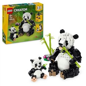 LEGO Creator 31165 3-en-1 Animaux sauvages : la famille de pandas Jeu pour fille des 8 ans