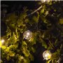 PARTY CLEAR SOLAR Guirlande lumineuse solaire - 10 globes transparents - LED blanc chaud - 5.90m - 8 modes