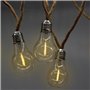 Guirlande lumineuse extérieur - LUMISKY - FANTASY CORD - 7.70 m - 10 ampoules filament transparentes - LED blanc chaud