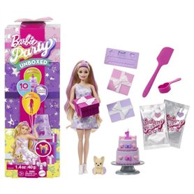 BARBIE Party unboxed chien violet - JFG70