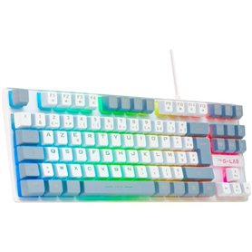 Clavier Gamer - The G-Lab - KEYZ CAESIUM - RGB - Blanc & gris - TKL