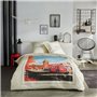 Parure de lit - TODAY - JAVA - 2 personnes - 240x220 cm - Coton - Imprimé London - Blanc cassé
