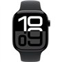 Apple Watch Series 10 GPS + Cellular - 46mm - Boîtier Jet Black Aluminium - Bracelet - Black Sport Band - M/L