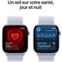 Apple Watch Series 10 GPS + Cellular - 46mm - Boîtier Silver Aluminium - Bracelet Blue Cloud Sport Loop
