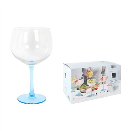 Set de Verres pour Gin Tonic Inde Bleu 650 ml