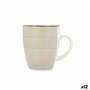 Tasse Quid Vita Morning Petit-déjeuner Céramique Beige 350 ml (12 Unités)