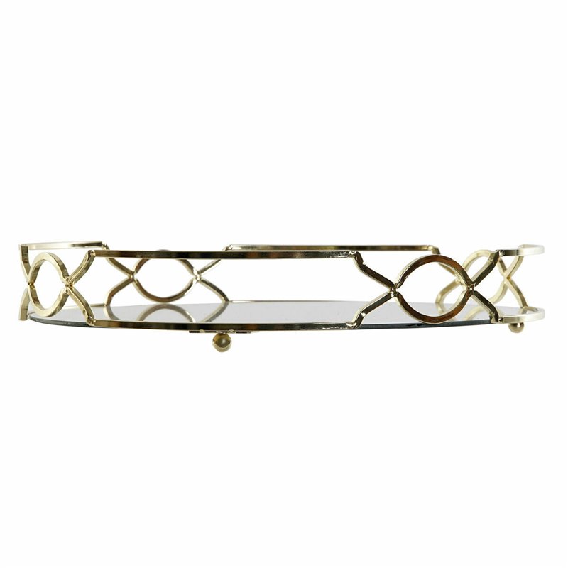 Image secondaire de Plateau apéritif DKD Home Decor Miroir Métal (30 x 30 x 5 cm)