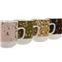 Tasse mug DKD Home Decor Marron Vert Rose Moutarde Porcelaine 380 ml (4 Unités)