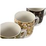 Tasse mug DKD Home Decor Marron Vert Rose Moutarde Porcelaine 380 ml (4 Unités)