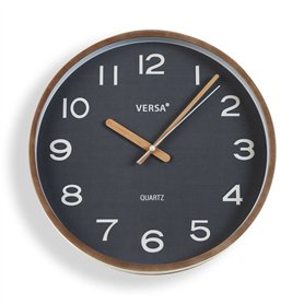 Horloge Murale Versa Gris Plastique Quartz 4,3 x 30 x 30 cm