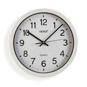 Horloge Murale Versa Blanc Plastique Quartz 4,3 x 30 x 30 cm