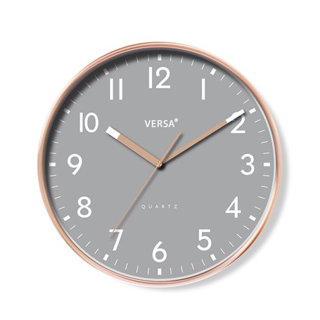 Horloge Murale Versa Gris Plastique 4 x 30 x 30 cm