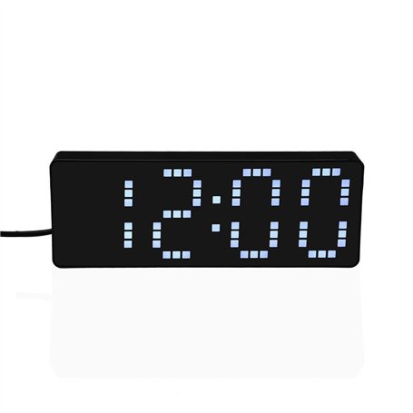 Pendule Réveil Versa Blanc Noir