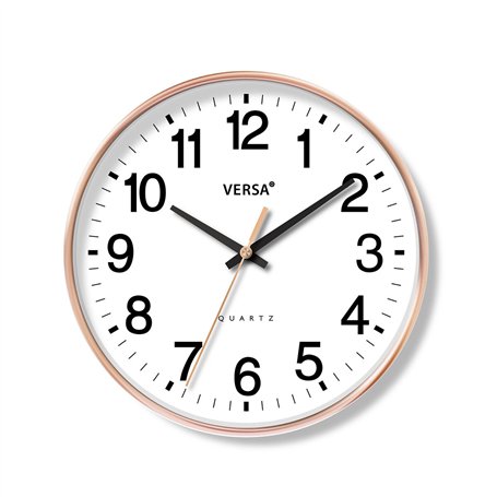 Horloge Murale Versa Blanc Plastique 4,3 x 30 x 30 cm